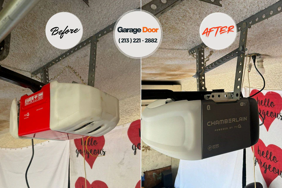 Before and after: garage door repair North Las Vegas, NV